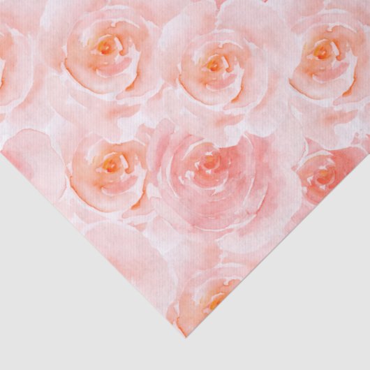  Blush Roze Waterverf Rozen Tissuepapier (Detail)