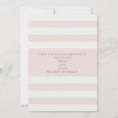 Blush Roze Waterverf Rozen Vrouwelijke Bruid Kaart (Achterkant)