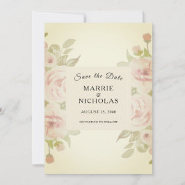 Blush Roze Waterverf  Save The Date
