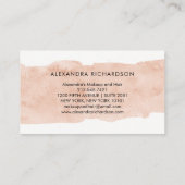 Blush Roze Waterverf Splash Visitekaartje (Achterkant)