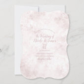 Blush roze Waterverf Stain Modern Glam Weddenschap Kaart (Voorkant)