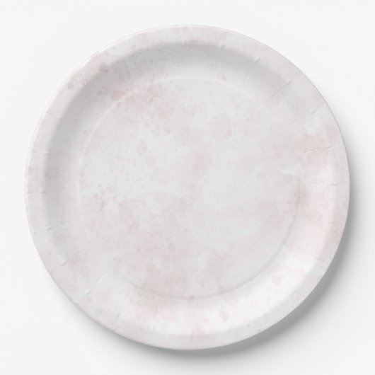 Blush roze Waterverf Stain Modern Glam Weddenschap Papieren Bordje (Voorkant)
