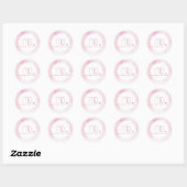 BLUSH ROZE WATERVERF STAR CIRCLE HOLLOW LOGO RONDE STICKER (Vel)