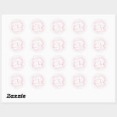 BLUSH ROZE WATERVERF STAR CIRCLE HOLLOW LOGO RONDE STICKER (Vel)