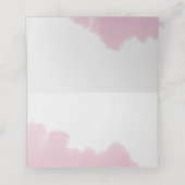 Blush roze Waterverf streken Modern tafelnummer Plaatskaartje (Binnenkant ongevouwen)