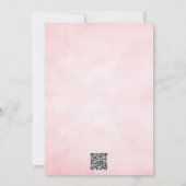 Blush Roze Waterverf Trouwjurk Vrijgezellenfeest Kaart (Achterkant)