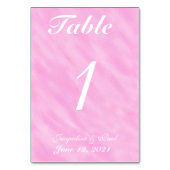 Blush Roze Waterverf Trouwtafel No. Kaarten (Achterkant)
