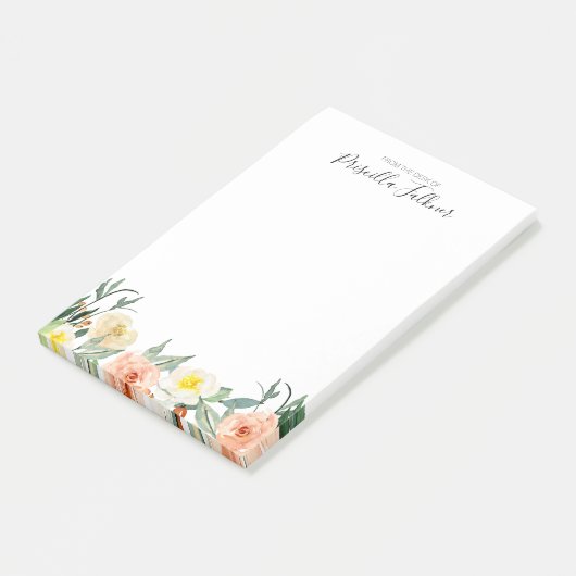 Blush roze Waterverf van het bureau van Post-it® Notes (Schuin)
