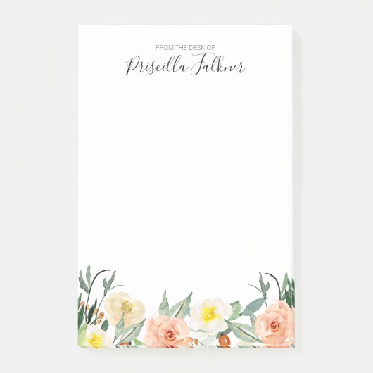 Blush roze Waterverf van het bureau van Post-it® Notes (Voorkant)