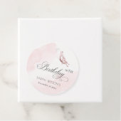 Blush roze Waterverf vlinder elke dag Bedankjes Labels (In situ)