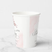 Blush roze Waterverf vlinder elke dag Papieren Bekers (Rechts)