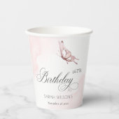 Blush roze Waterverf vlinder elke dag Papieren Bekers (Voorkant)