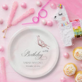 Blush roze Waterverf vlinder elke dag Papieren Bordje (Feest)
