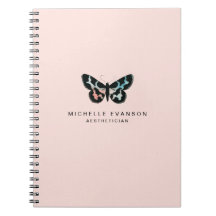 Blush Roze Waterverf Vlinder Logo
