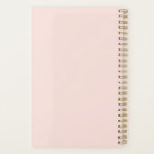  Blush Roze Waterverf Vlinder Logo Planner (Achterkant)