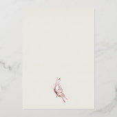 Blush Roze Waterverf Vlinder Vrijgezellenfeest Folie Uitnodiging (Achterkant)