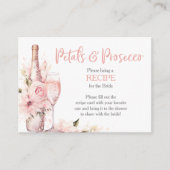 Blush Roze Waterverf Vrijgezellenfeest Recept Aanv Informatiekaartje (Voorkant)