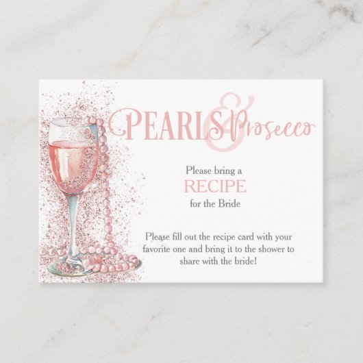 Blush Roze Waterverf Vrijgezellenfeest Recept Aanv Informatiekaartje (Voorkant)