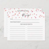 Blush roze, Waterverf Vrijgezellenfeest Recipkaart Briefkaart (Voorkant / Achterkant)