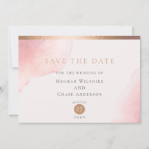 Blush Roze Waterverf Was de datum opslaan