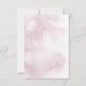 Blush Roze Waterverf Was grijs Wilg RSVP Kaartje (Achterkant)