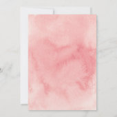 Blush roze Waterverf Weddenschap Kaart (Achterkant)