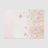 Blush Roze Waterverf Wildbloemen Decoupage Tissuepapier (Voorkant)