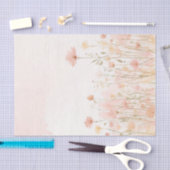 Blush Roze Waterverf Wildbloemen Decoupage Tissuepapier (Craft)