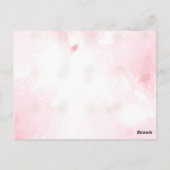 Blush Roze Waterverf Wildflower Wedding Bedankt Briefkaart (Achterkant)