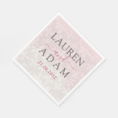 Blush Roze Waterverf Wildflower Wedding Servet (Hoek)