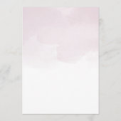 Blush Roze Waterverven Zwart Script Bruiloft Menu (Achterkant)
