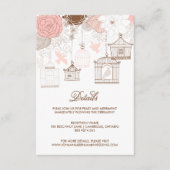 Blush roze whimsical Birdcages Details Kaart (Voorkant)