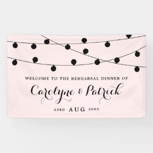 Blush roze whimsical Fairy Lights Rehearsal Dinner Spandoek