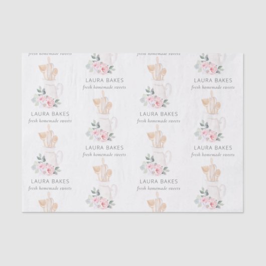 Blush roze whisky spatula Spoons Baking Utensils Tissuepapier (Voorkant)