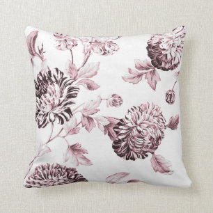 Blush Roze & White Botanical Floral Toile No.2 Kussen