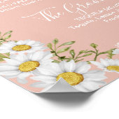 Blush Roze & White Daisies Signature Drinken Poster (Hoek)