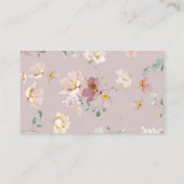 Blush roze wilde bloemen Date nacht ideeën. Datump Informatiekaartje (Achterkant)