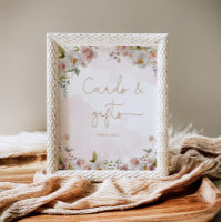 Blush roze wilde bloemen kaarten en geschenken