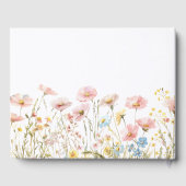 Blush roze Wildflower bruiloft Gastenboek (Achterkant)