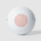 Blush roze wimmer - voeg tekst toe, Monogram naar  Golfballen (Voorkant)