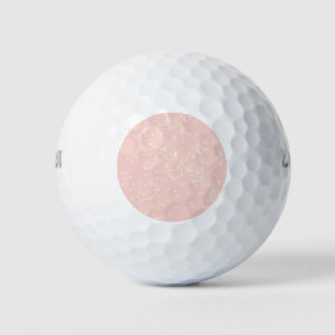 Blush roze wimmer - voeg tekst toe, Monogram naar  Golfballen