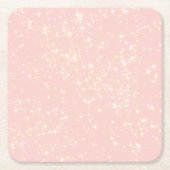 Blush roze wimmer - voeg tekst toe, Monogram naar Kartonnen Onderzetters (Voorkant)