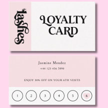 Blush Roze Wimpers 6 Afspraken Loyaltykaart 