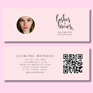 Blush Roze Wimpers En Wenkbrauwen Professionele Fo Mini Visitekaartje