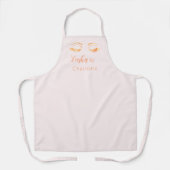 Blush roze wimpers make-up schoonheidssalon schort (Voorkant)