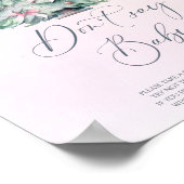Blush roze winter baby shower Zeg niet baby spel Poster (Hoek)