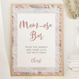 Blush Roze Winter Mom-osa Bar Poster