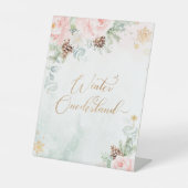 Blush roze Winter Nederland verjaardag Reclamebord Met Voetstuk (Voorkant)