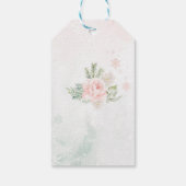 Blush roze winter Oh Deer bedankt Cadeaulabel (Achterkant)
