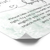 Blush roze winter Zeg geen baby game Poster (Hoek)